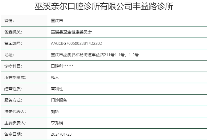 重慶巫溪親爾口腔