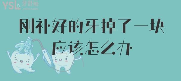 補的牙掉了一塊