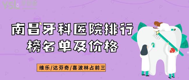 南昌牙科醫(yī)院排行榜名單及價格，維樂/達(dá)芬奇/喜波林占前三