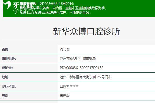 滄州新華眾博口腔診所