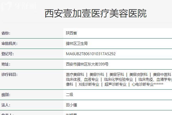 西安壹加壹口腔資質(zhì)