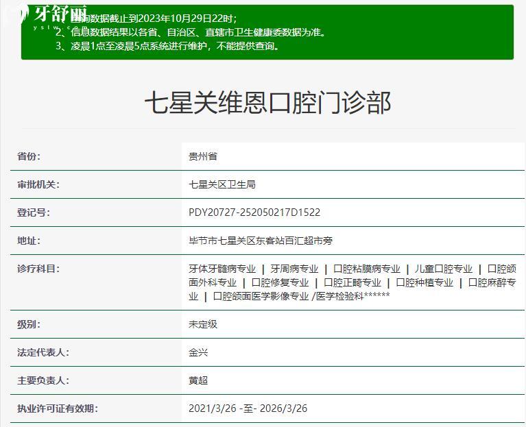 畢節(jié)七星關(guān)維恩口腔資質(zhì)