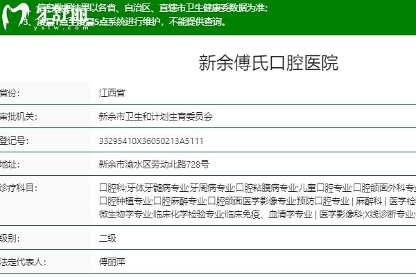 新余傅氏口腔醫(yī)院怎么樣