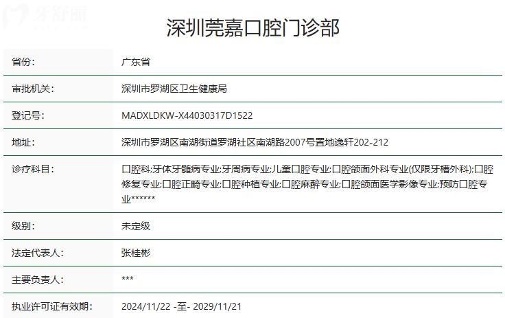 深圳莞嘉口腔門診正規(guī)嗎