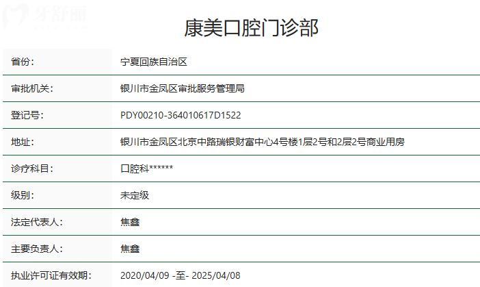 銀川康美口腔門診部