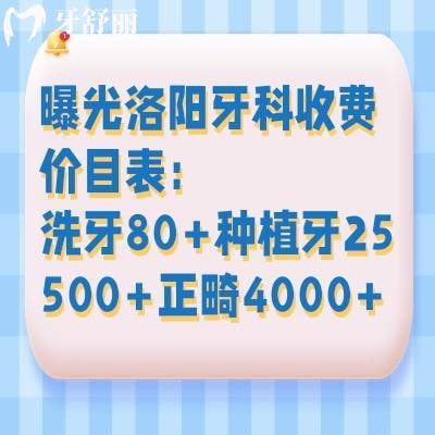 曝光洛陽牙科收費(fèi)價(jià)目表:洗牙80+種植牙25500+正畸4000+